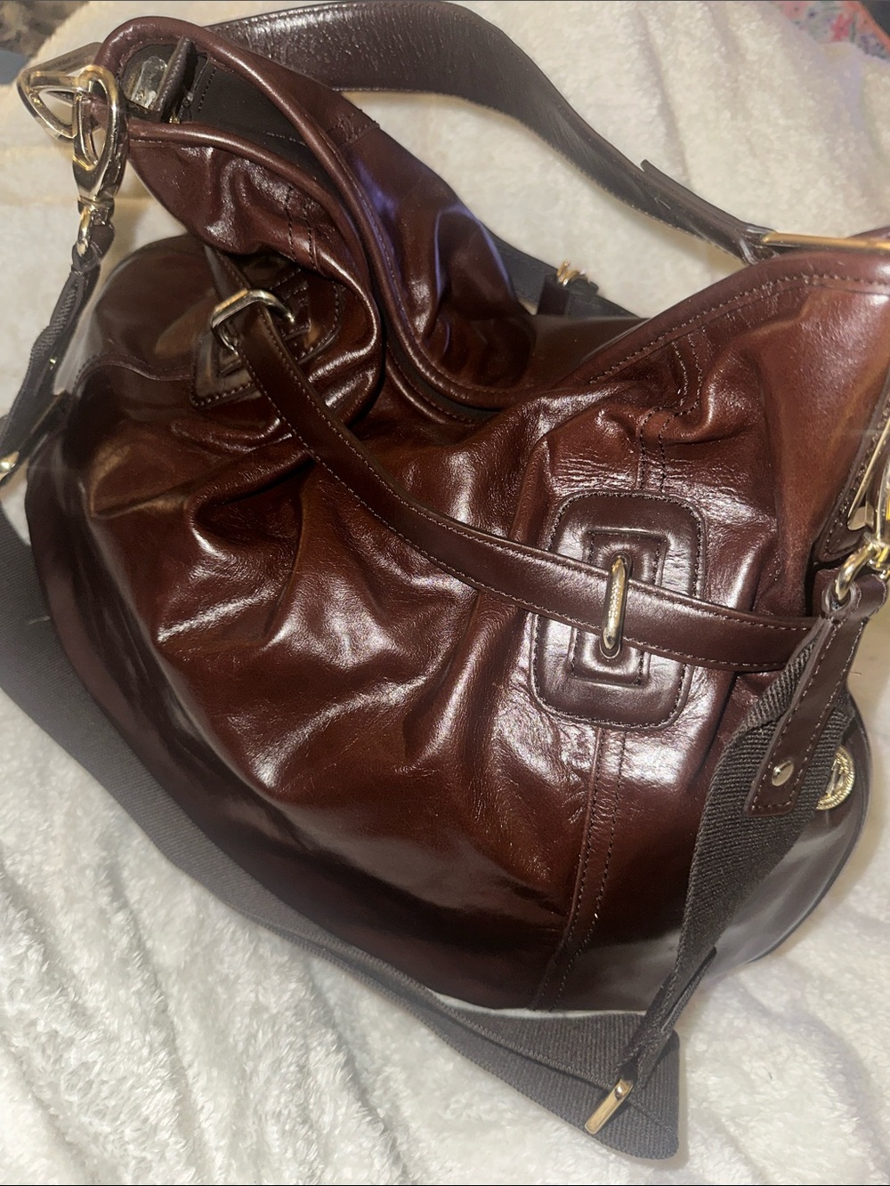 Women's Dark brown DKNY Hobo Bag.